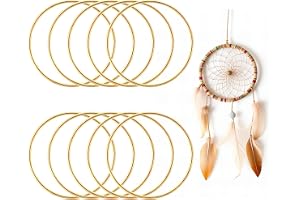 10 st 7,6 cm makramé ringar metallringar drömfångare ringar för hantverk guld ringar blommor för gör-det-själv hantverk drömf