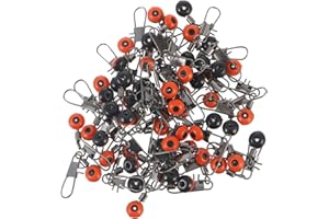 CLISPEED 100Pcs Ligne de Pêche Coulisse de Plomb en Acier Inoxydable Curseur de Plomb de Haute Résistance avec Verrouillage Duo pour La Pêche de Surf de Gréement de Poisson-Chat Striper