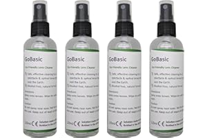 GoBasic Eco Friendly Alcohol & VOC Free Pump Action Lens Cleaning Spray for Spectacles & Glasses 120ml (4 X 120ml)