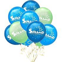 Schulanfang-Dekoset Aus Pappe – 8 Bunte Motive (Notizbuch, Stifte, Bücher), Ca. 20–34 Cm, Für Ballonwände & Klassenzimmer-Deko