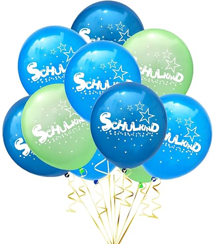 Folat Luftballons 'Schulanfang' - 2 Packungen Latexballons, 30 Cm, Für Helium Oder Luft - Bunte Partydeko