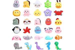 Skirfy 30pcs Claw Machine Prizes for Kids Mini Animal Plush Toy Set Different Designs, 4.6 CM Small Stuffed Animals for Claw Machine Toy Refill, Carnival Prizes,Party Favors