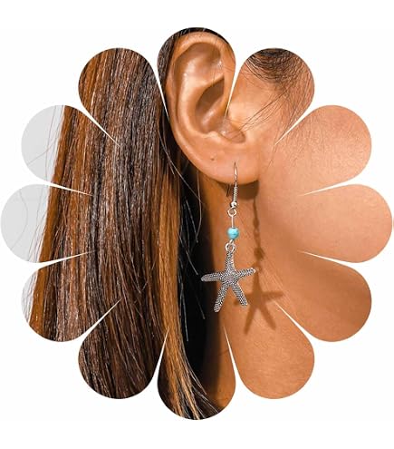 Orecchini Bohemien A Goccia Cuore In Pietra Turchese - Gioielli Etnici Per Donne E Ragazze - Regalo Ideale - 3