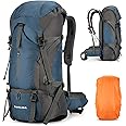 Durable 70L Waterproof Hiking Camping Backpack with Rain Cover, Lightweight Outdoor Sport Travel Daypack 70L Rucksack for Climbing Touring Ultralight High-Capacity for Men and Women