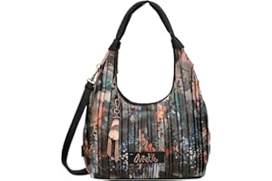 Anekke - damska torba na ramię - dwustronna torba na ramię ze sztucznej skóry damska z uchwytem na ramię i etui na ramię Shōen - akcesoria i akcesoria damskie - wymiary 36x47x15 cm, Wielobarwny