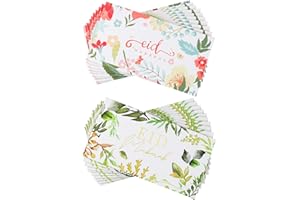 FACCITO 20 Stück Eid Mubarak Umschläge Ramadan Mubarak Geldumschläge Muslim Geschenke Umschläge Gutschein Umschläge in 2 Stilen Festliche Moschee Briefumschläge (Rot, Grün, Elegant)