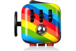 Paochocky Rainbow Fidget Toy Cube Toy with Click Ball, Anti-anxiety Anti-Stress Fidget Toys for Children, Teen, Adult Stress Reliever