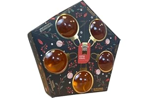 FUNTASY GIFTS Coffee Syrup Bauble Collection by Market Lane Food Co - 5 x 60ml Festive Coffee Syrup Gift - Includes Hazelnut, Salted Caramel, Toffee, Cinnamon & Gingerbread Flavoured Syrups - Perfect for Christmas