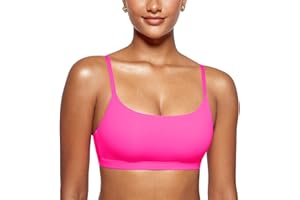 INLYRIC Damski bezszwowy biustonosz sportowy bez podszewki, bez podszewki, bez podszewki, bez podszewki