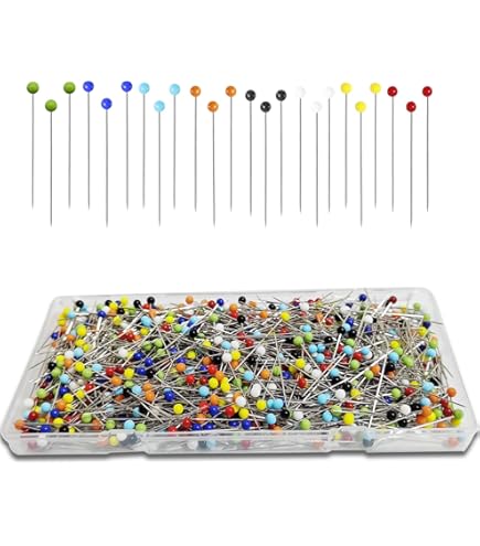 ohodhmnu 600 spilli colorati con testa rotonda, multifunzionali, per cucito, trapuntatura e artigianato