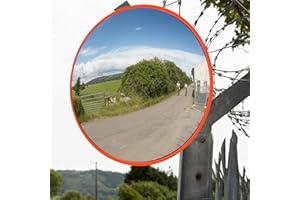 VickyHome Verkehrsspiegel Traffic Mirror, 30CM Wohnwagen Spiegel Auto Verkehrsspiegel für Ausfahrten, Einparkhilfe Garage, Verstellbarer Weitwinkel-Blickwinkel, Konvexspiegel Straßenspiegel