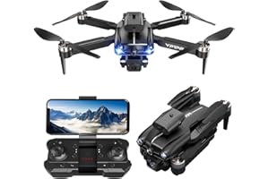 JICICUXI Drone with Camera 4K, Mini Drone for Children, Brushless Motor, 2 Batteries, Long Flight Time, Drone with Camera, Adults, Follow Me, Under 249 g, Black