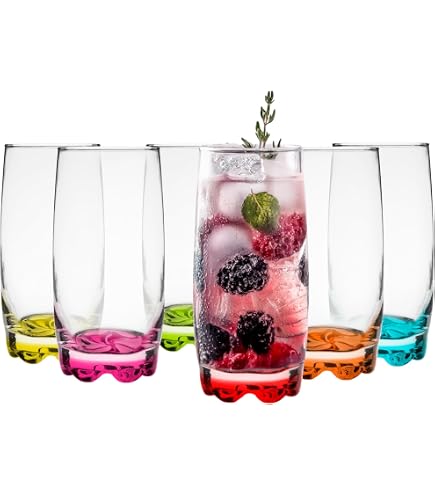 Lot 6 Verres Colorés Pasabahce Horizon 400 Ml – Verres Résistants Et Design Vivant Pour Table Originale