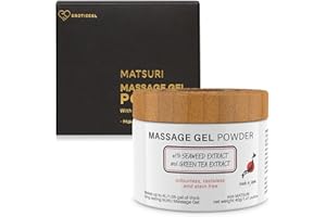 ‎EROTICGEL Erotic Massage Gel Powder 40g - Wykonane 4L/1.05 gal z wodorostów i zielonej herbaty. Wyprodukowano w Japonii, nie zawiera parabenów i gliceryny.