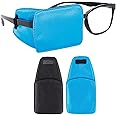 KASTWAVE Eye Patches for Adults, Eye Patch for Glasses Silk Patch for Lazy Eye Amblyopia Strabismus and After Surgery (Black + Blue)