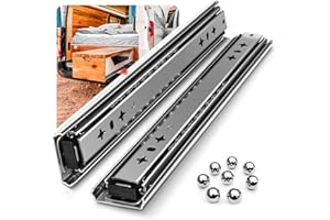 SHUHANG Glissiere pour Tiroir Charge Lourde Avec Amortisseur Coulisse Tiroir 120kg Capacité de Charge Roulement à Billes 300 350 400 450 500 550 600 650 700 750 800 850 900 950 1000 mm, 1 paire