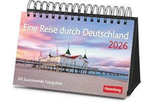 Eine Reise durch Deutschland Premiumkalender 2026 - 365 faszinierende Fotografien: Tages-Tischkalender zum Umklappen, mit faszinierenden Eindrücken ... 2026 (Tischkalender Harenberg)