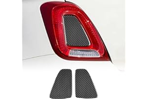 KUNGKIC Para Fiat 500 Abarth 595/695/595C 2017 2018 2019 2020 2021 2022 2023 Pegatina central de luz trasera de coche Marco decorativo de fibra de carbono Pegatinas Accesorios interiores Regalo