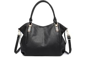 Miss Lulu Sac à main hobo pour les cours femmes, Sac fourre-tout en Simili Cuir PU, léger avec Bandoulière pour les cours, le travail et l'usage quotidien