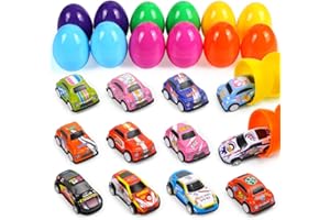 SPRINLOT Uova di Pasqua Sorprese Bambini, 12 Pezzi Uova Plastica da Riempire Giocattoli Cars, Uovo Pasqua Plastica, Uovo Pasqua Bambini Sorpresa Giocattolo, per Regalo Bambini Pasqua
