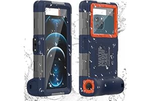 AICase Carcasa de fotografía subacuática Universal Impermeable actualizada para iPhone 14 Pro Max/14 Pro/14 Plus/14/13/12/XR/8/7/6[50ft/15m], Funda de Buceo para Galaxy S23/23+/23 Ultra/S22/S21