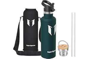 Super Sparrow Gourde Isotherme - Bouteille Isotherme - 500ml/750ml/1L - Étanche Sport Gourde INOX Bouche Standard - Gourde En