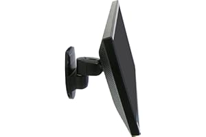 ERGOTRON Seria 200 przegub montażowy do ściany czarny pochylany lub obracany do 68,6 cm 27 cali maks. 11,3 kg. VES 75x75 100x100 mm