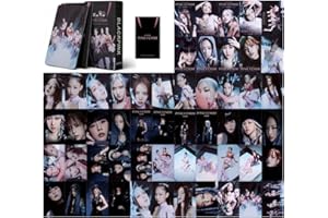 QOCUILC BP Photocards,55 Pcs BP Lomo Cartes,Kpop black pink photocard blackpink Cadeau pour Fans(Pink Venom)
