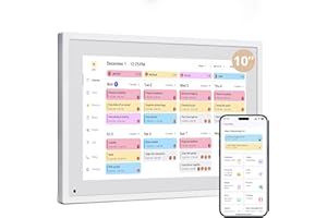 Dragon Touch Calendar, 10.1" Digital Calendar, Gift for Busy Families Scheduling, 2026 Family Wall Planner, 1080P Full HD Interactive Touchscreen, Smart Chore Chart and Home Organization