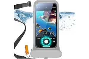 ESR wasserdichte Handyhülle für iPhone 15 Pro/14 Pro/13 Pro, Berührungsempfindlichkeit unter Wasser, schwimmende wasserfeste IPX8 Handyhülle mit Trageband, Titan