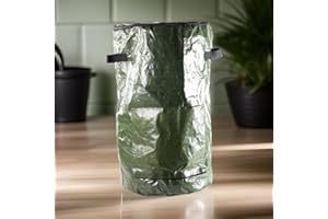 GOLDBEARUK Indoor-Outdoor Small Composter Bin - Kitchen Waste Container - Green Medium 59cm