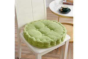 Lukery Rond Coton Coussins de Chaise Tatami Coussin D'assise Confortable Respirant Rembourrés Coussins de Siège pour Bureau Jardin Intérieur Extérieur Décoration (Fruits Verts,45X45CM)