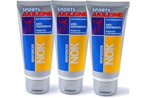 AKILEINE SPORTS AKILEÏNE® - NOK - Crema Anti-Fricción - Prevención de Ampollas e Irritaciones - Formato 3x75ml
