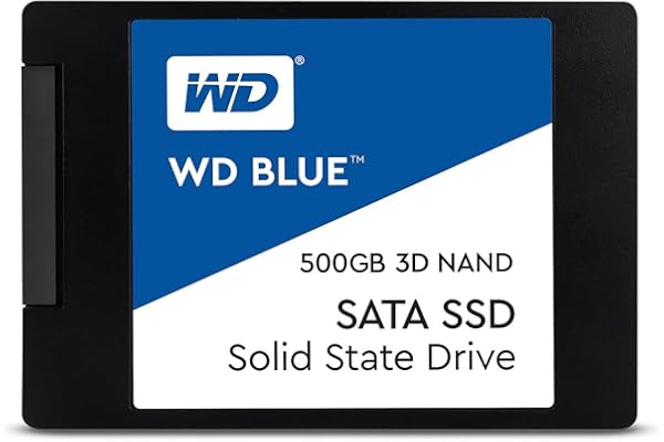 Western Digital WDS500G2B0A WD Blue 3D NAND Internal SSD 2.5 Inch SATA, 500 GB