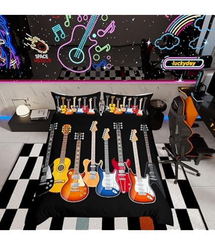 Metallica Dekbedovertrek Set, Rock 'n' Roll Beddengoed Dekbed 3D Heavy Metal Band Quilt Cover Geanimeerde Karakters Decor Single (135 x 200 cm