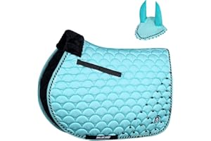 GALLOP SHOP Numnah Jewel Umbrella Style Saddle Pad / Horse Cloth (Mint, Full)