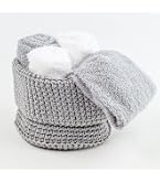 Susanna Évier De Bain 30x30 - Ensemble 4 Serviettes Visage Bidet Avec Panier Tissu Grigio Chiaro