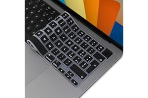 MasiBloom Cover per tastiera italiana in silicone per MacBook Pro 14 "16" M3/M3 Pro/M3 Max Chip Modello A2991 A2992 A2918 Rilasciato nel 2023 layout UK/EU Accessori per la protezione della tastiera