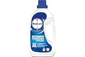 Napisan Detersivo Lavatrice Liquido, Detersivo Igienizzante, Classico 3x azione, Lavaggi, Nessun Colore, 1.15 l, Senza Profumazione. da 23 lavaggi