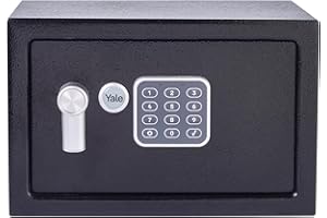 Yale Coffre-Fort Électronique - Small 8.6L - Serrure 100 000 Combinaisons, verrou électronique Code 3 à 8 Chiffres - Dimensions 20x31x20cm YSV/200/DB2