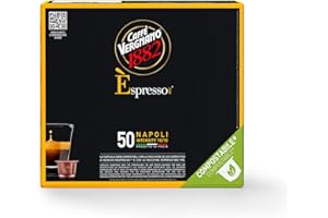 Caffè Vergnano Èspresso Capsules Café Compatibles Nespresso/Compostables/Napoli Boîte 250 g