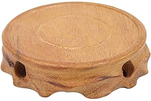 BUACHOIS Base per Bonsai in Legno,Base per Teiera per Vaso da Intaglio Retrò Multifunzionale,Lampada da Tavolo per Acquario Vintage Base per Teiera Espositore per Piedistallo per Bonsai ( Light Brown )