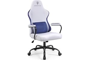 Dowinx Sedia da gioco per bambini, braccioli da gioco, sedia da ufficio, design ergonomico, per computer, gaming, sedia regolabile, ruote silenziose