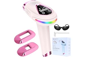 FEEBEE IPL Geräte Haarentfernung - 6.8cm² Großkaliber Schnell Laser Haarentfernung mit 2 Ersatzköpfe,3-in-1 Zuhause Dauerhafte Haarentfernungsgerät mit HR/SC/RA,Damen Lazer Epilasyon für Gesicht,Intimbereich