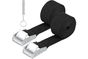 MUZHUPGUZ 2 STK Spanngurte Kurz Zurrgurte Schwarz, 25 mm x 5 m Spanngurte Fahrradträger, Spanngurt Befestigungsgurte, Verstellbare Spannbänder mit Ratsche für Fahrrad Motorrad Auto Gepäck Camping, mit Pfeife