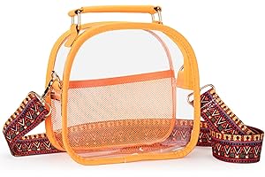 Montana West Transparente Tasche für Damen, Stadion, Events, Konzert, zugelassen, kleine Umhängetasche, transparente Sport-Handtasche