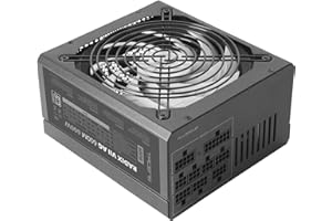 Tacens RADIX VII AG 600, Alimentatore Full Modulare 600W ATX, 10 Anni Garanzia, 80Plus Silver, +87% Di efficienza, Ventola FDB da 140 mm con Tecnologia AI-RPM, Condensatori Giapponesi da 105º, Nero