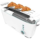 Cecotec Tostador Toast&amp;Taste Extra W,1000W de Potencia, Doble ranura XL para panes gruesos, Sistema autocentrado, 7 Posicione