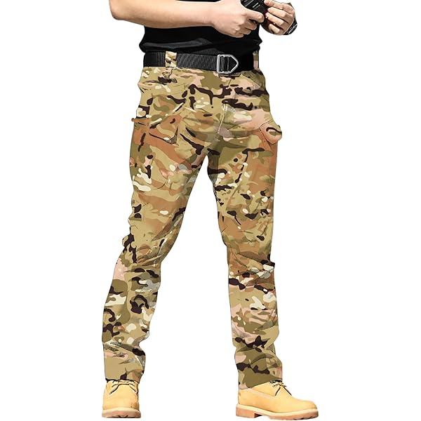 ZTFYKLIN Pantalon Cargo Homme Tactique Multi Poches Combat
