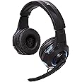 Tukzer Airsound Gaming Headset For Ps4 Pc Xbox One Ps5 Controller,Noise Cancelling Over-Ear Headphones With Mic,Rbg Led,Bass Sound,Soft Memory Earmuffs For Laptop Mac Nintendo Nes Games (Alpha5)-Black